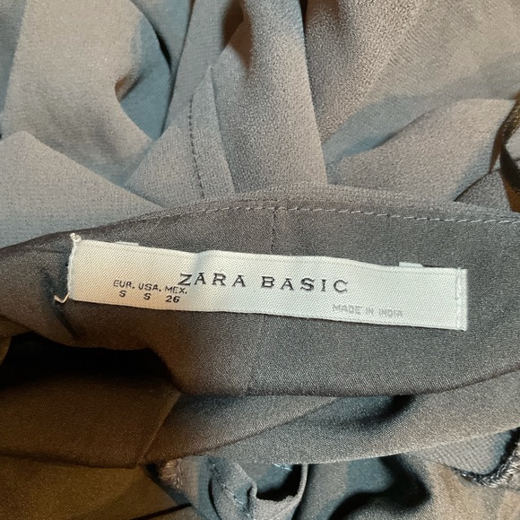 “ZARA” Grey Beaded Tunic Flutter Sleeve Chiffon Tunic Top. - Picture 14 of 15